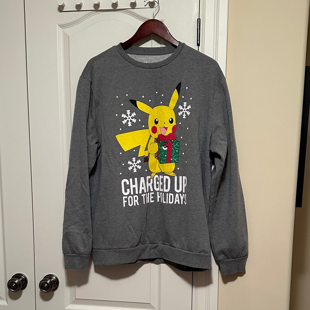 Grey Pikachu Christmas Sweatshirt